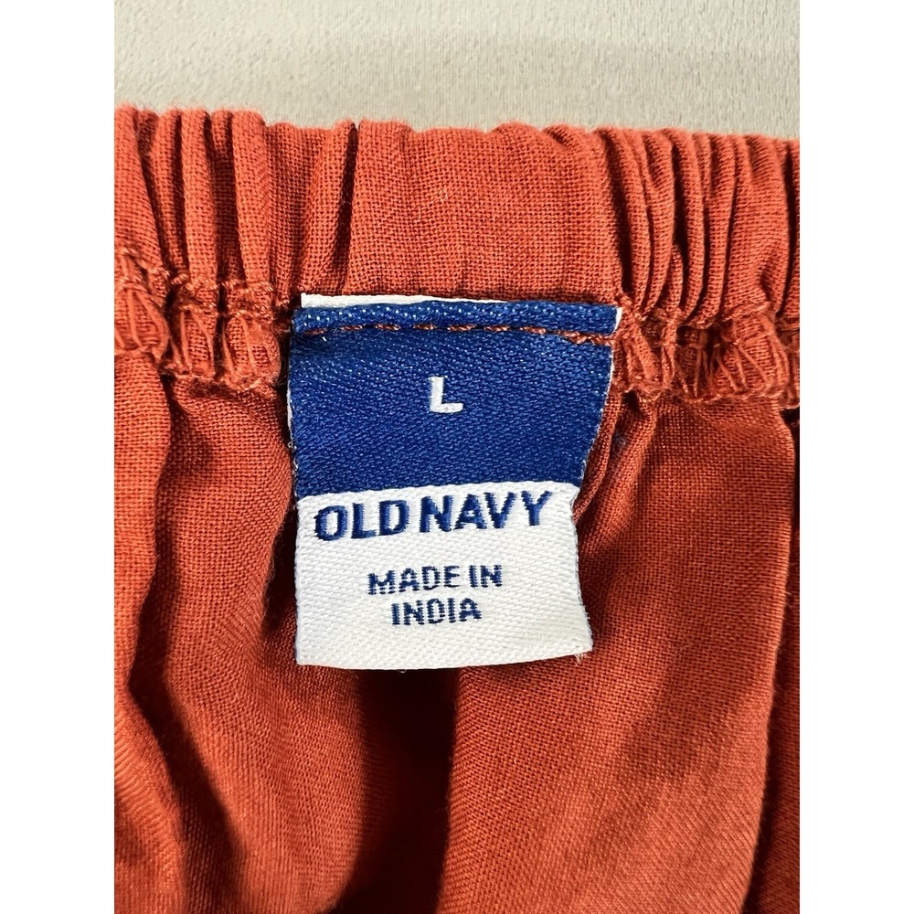 Old Navy Women's Off-Shoulder Cutwork Top Sz Large Bronzed Amber Eyelet Ruff - Picture 11 of 12